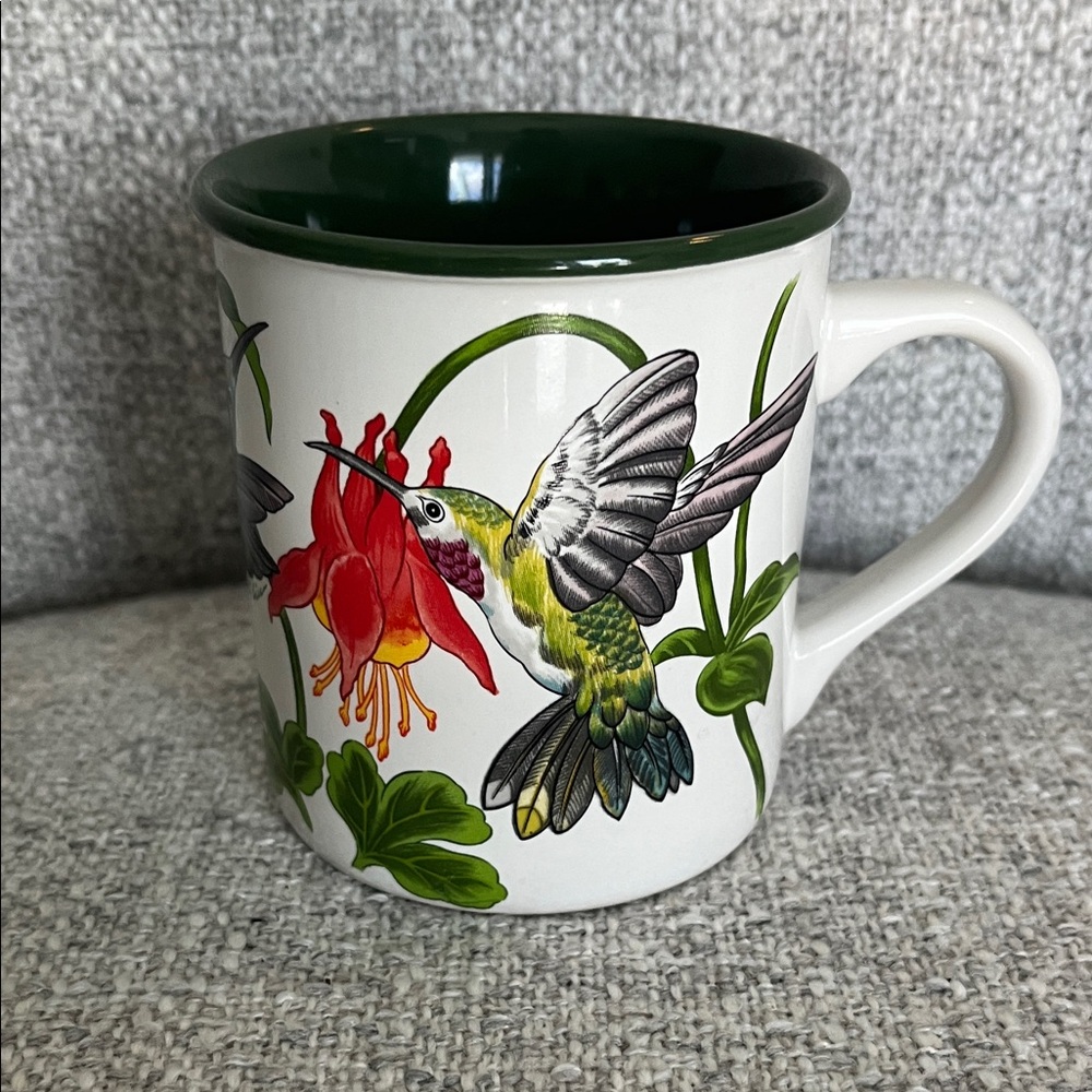 Hummingbird Garden VTG 1995 Potpourri Designs coffee tea mug Shao Wei Liu Korea
